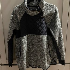 Abercrombie Asymmetrical Snap-up fleece